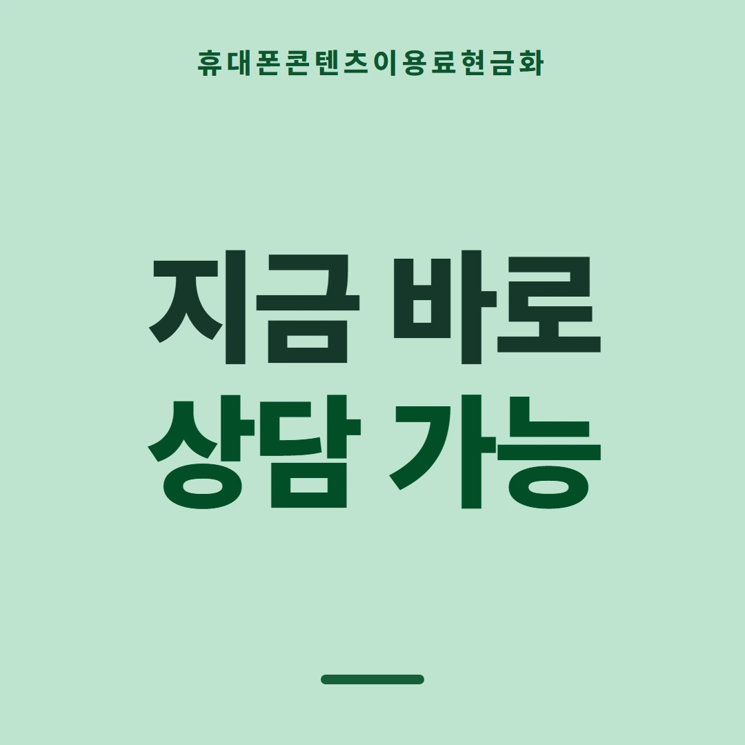 품티켓 휴대폰 회선의 콘텐츠이용료현금화 청구서 콘텐츠 줄 안내 이미지